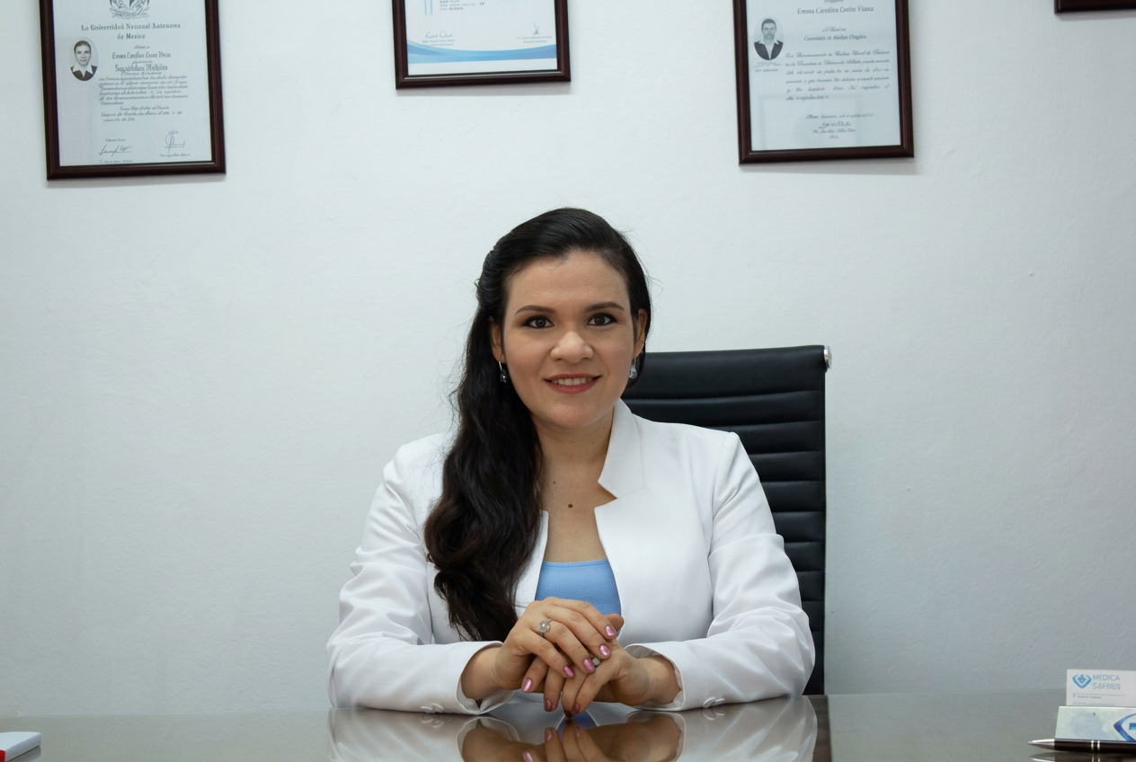 Dra. Carolina Cerón en consultorio